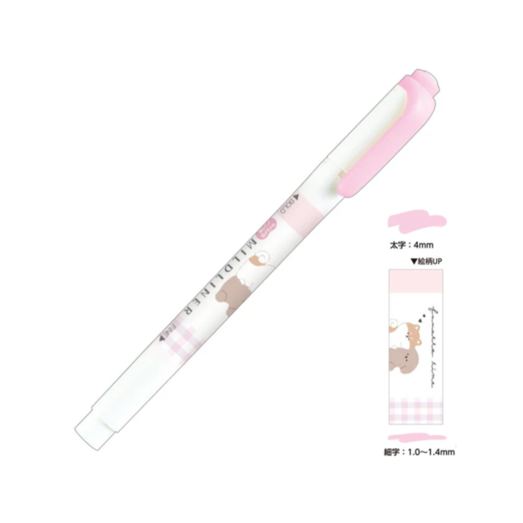 MILDLINER | Dual-Tip Cute Fluffy Time Series - Calm Color Highlighter