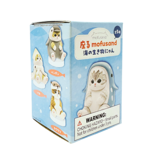 Box of a plush toy with 'mofusand' branding on a white background