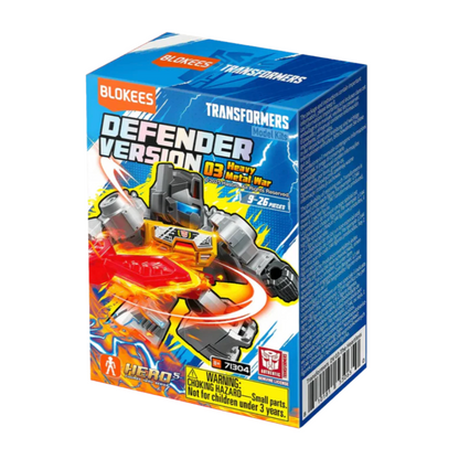 Toy packaging for Blokées Transformers Defender Version on a white background