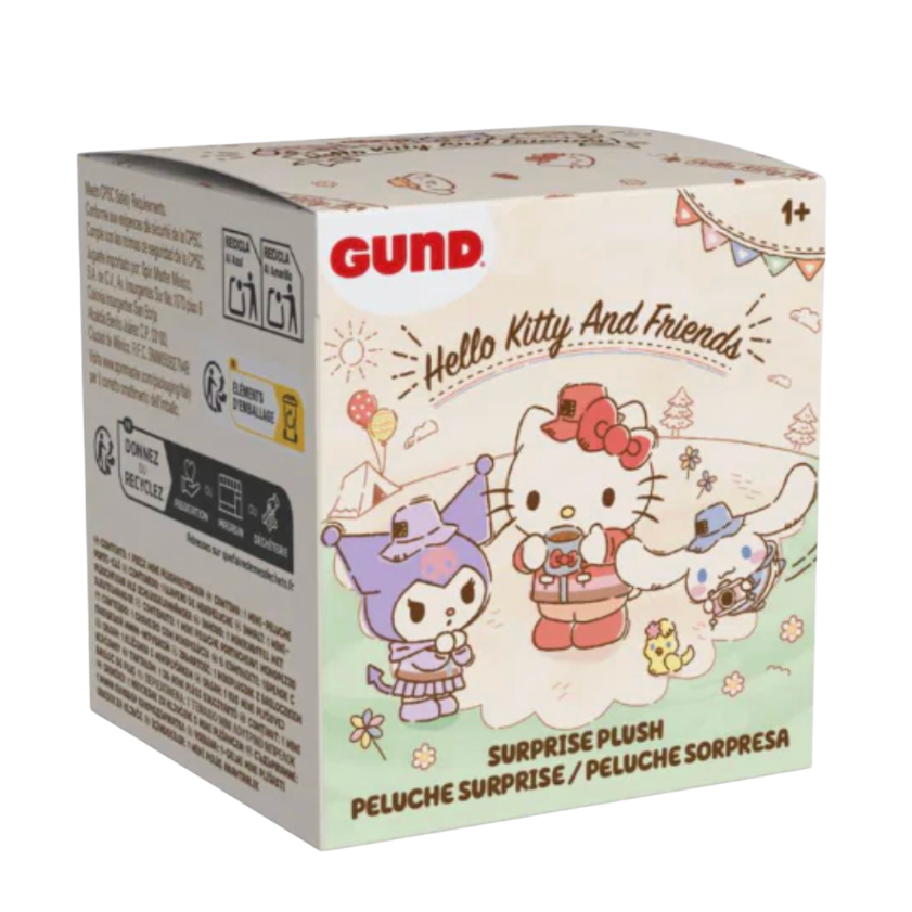 Gund Hello Kitty and Friends surprise plush packaging on a white background