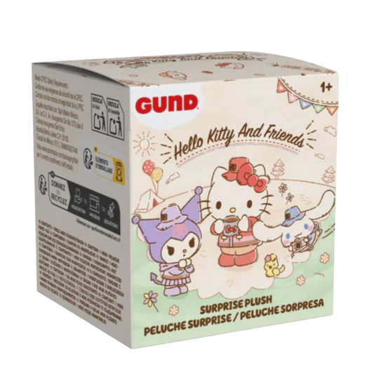 Gund Hello Kitty and Friends surprise plush packaging on a white background