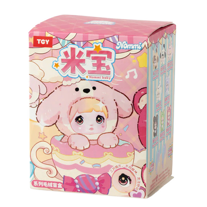 Toy packaging with cartoon character and colorful design on a white background