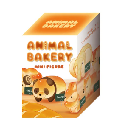Box of Animal Bakery mini figures with cartoon animals on a white background