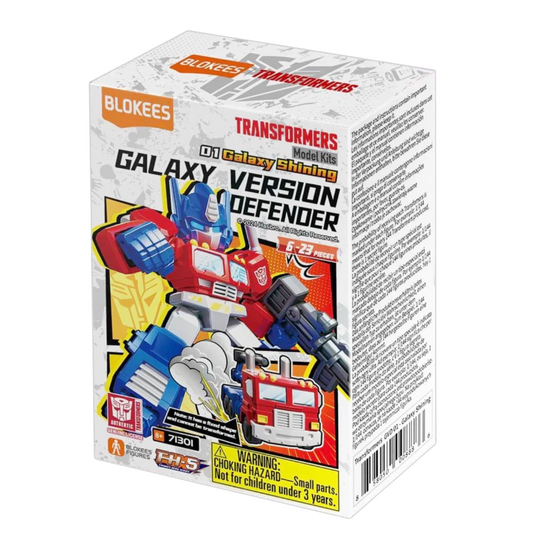 Transformers toy packaging with character illustration on a white background