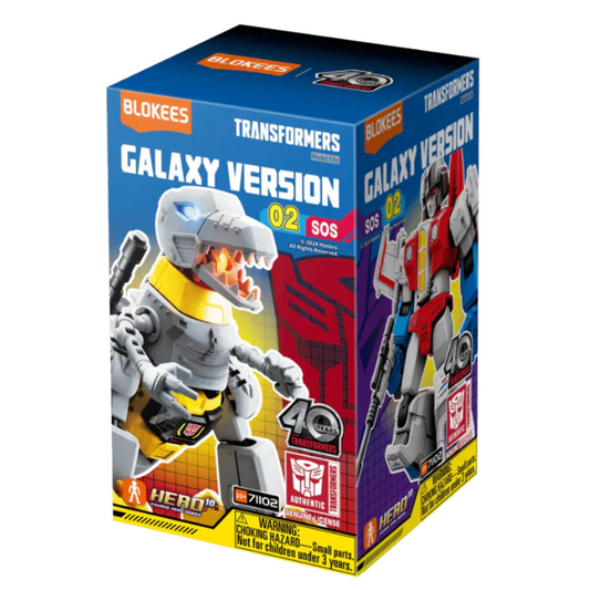 Transformers toy packaging with robot figures on a white background