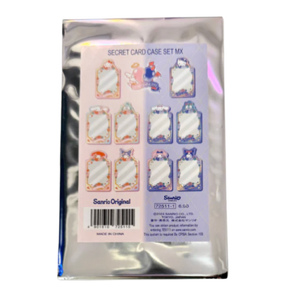 Packaged Secret Card Case Set Mix with illustrations on a white background