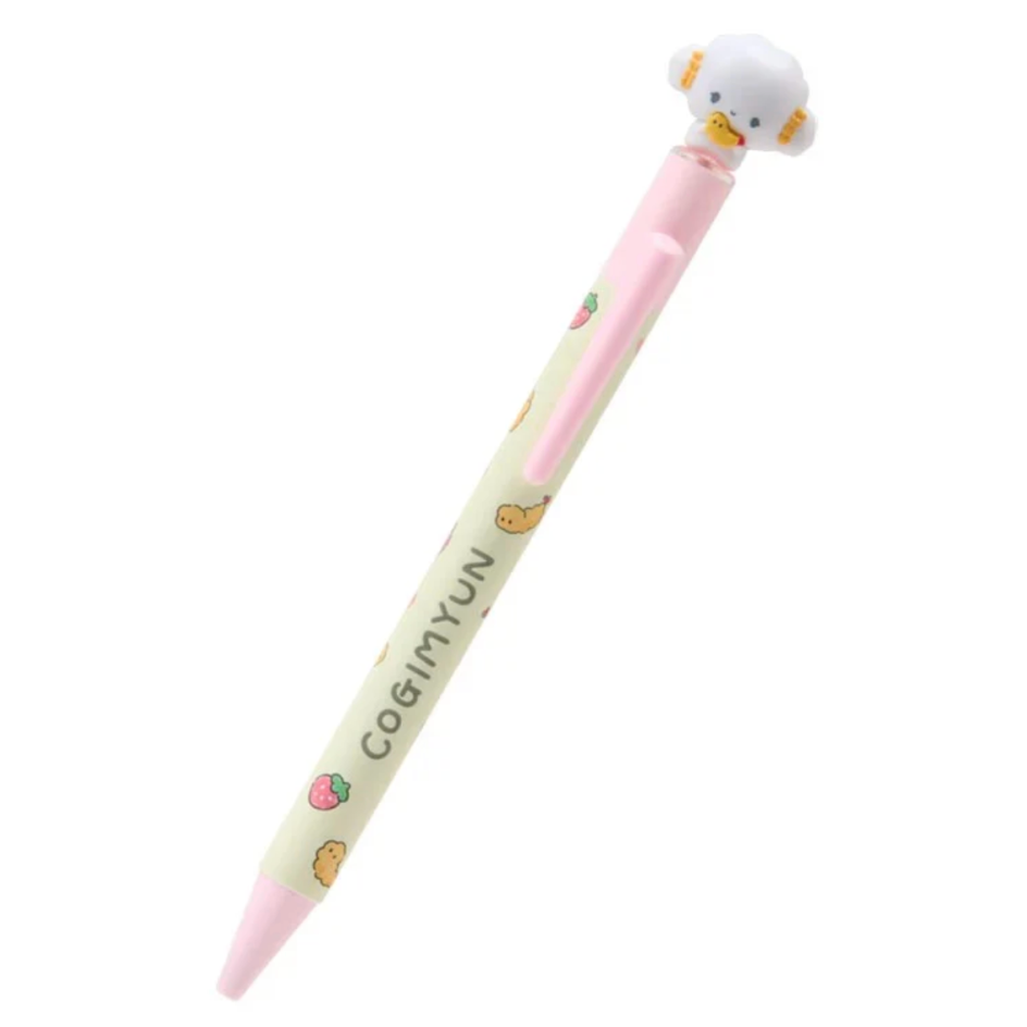 Pen with a cartoon character on top on a white background