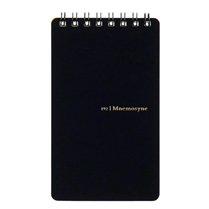 Black notebook with '123 Maemosyne' branding on a white background