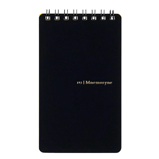 Black notebook with '123 Maemosyne' branding on a white background
