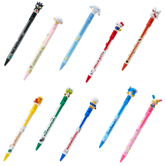 Set of Hello Kitty-themed pens on a white background