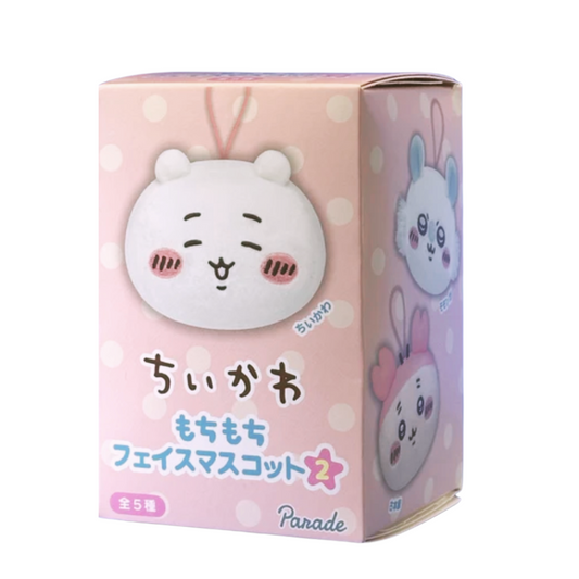Pink packaging box with Chiikawa cartoon character on a white background