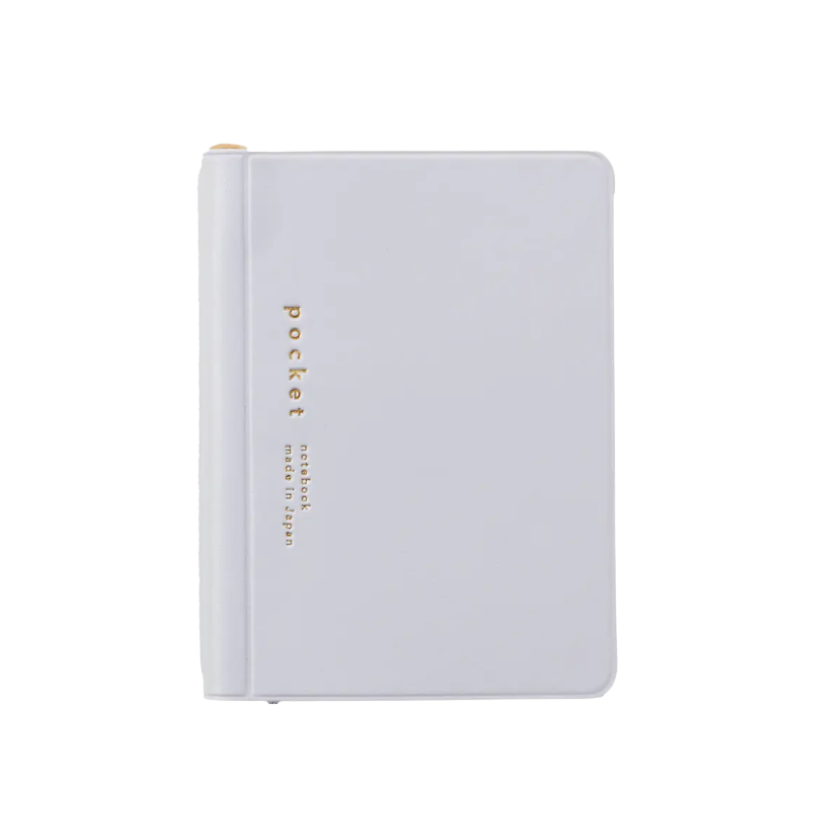 Light gray pouch with 'pocket' text on a white background