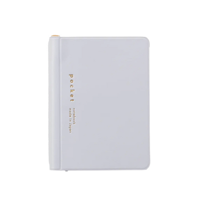 Light gray pouch with 'pocket' text on a white background