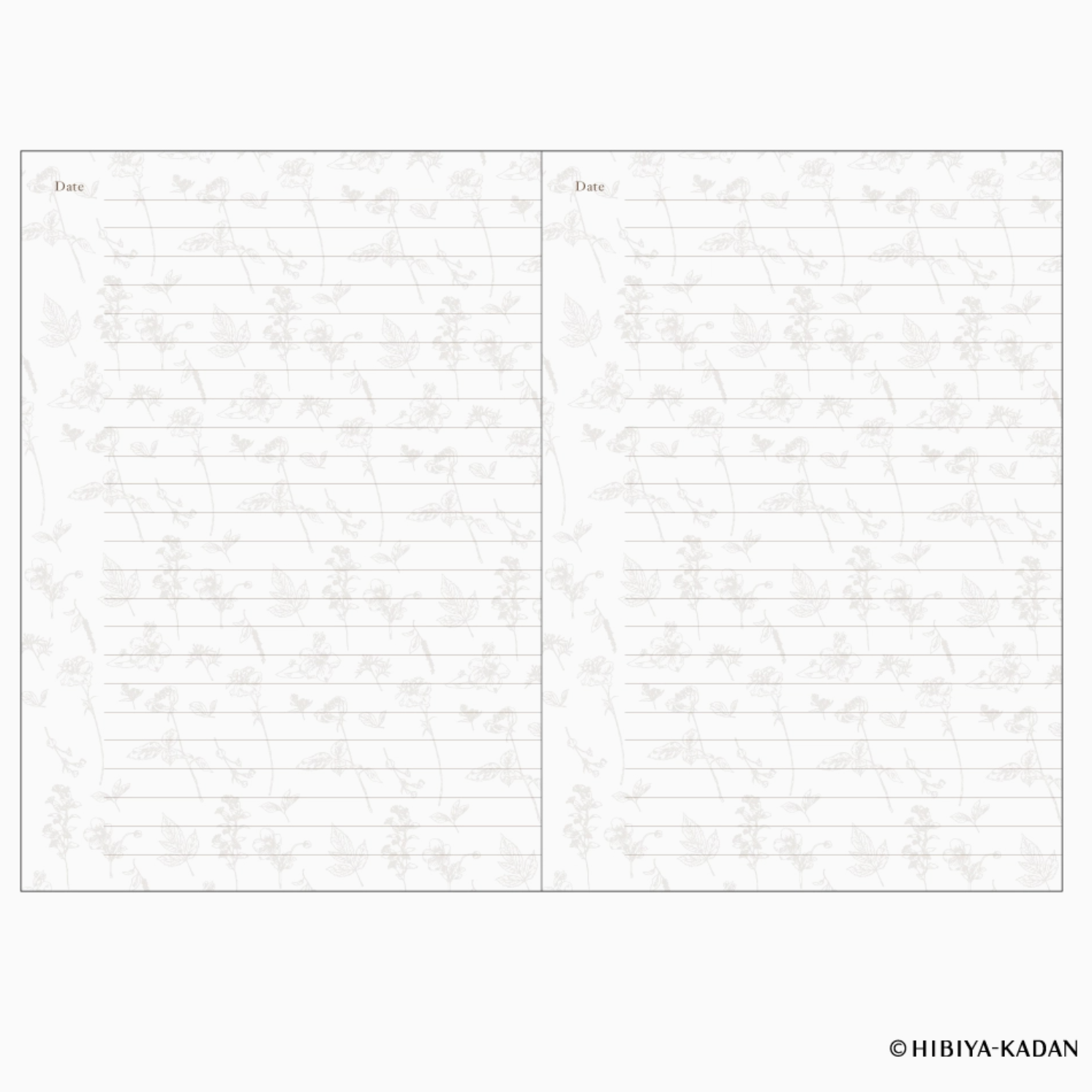 Two lined pages with a subtle pattern, likely from a notebook or planner, on a white background.