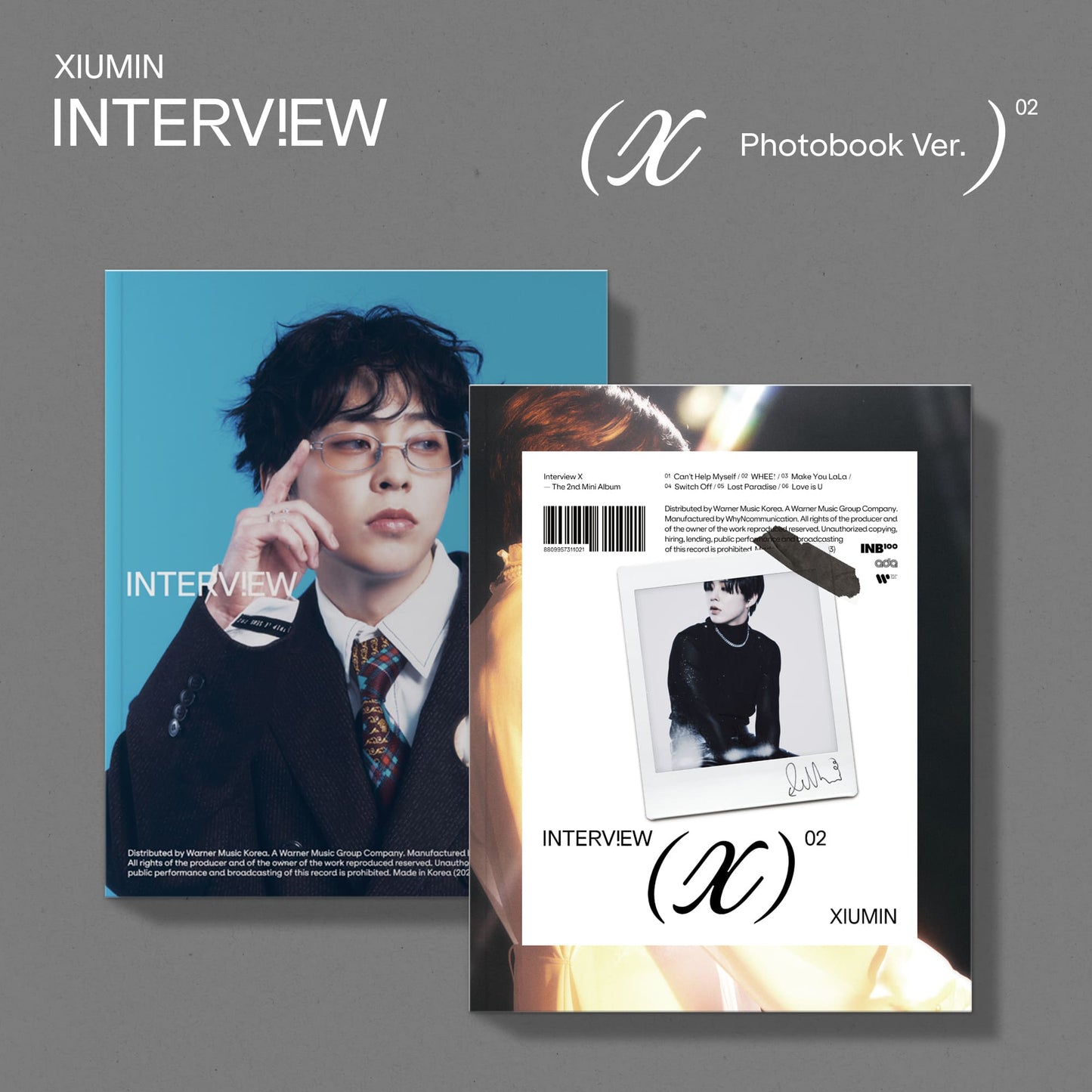 XIUMIN 2nd Mini Album [Interview X] (Photobook Ver.) (XIU Ver. / MIN Ver.)