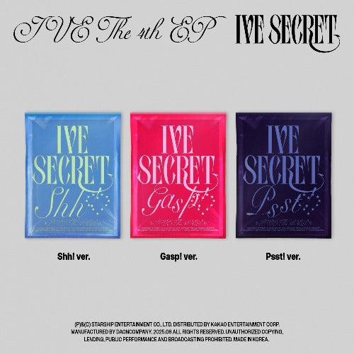 IVE 4th EP Album [IVE SECRET] (Shh! Ver. / Gasp! Ver. / Psst! Ver.)
