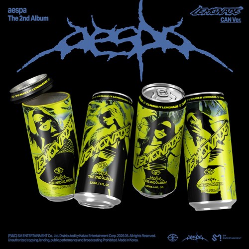 Four cans of lemonade with a stylized logo and text on a black background