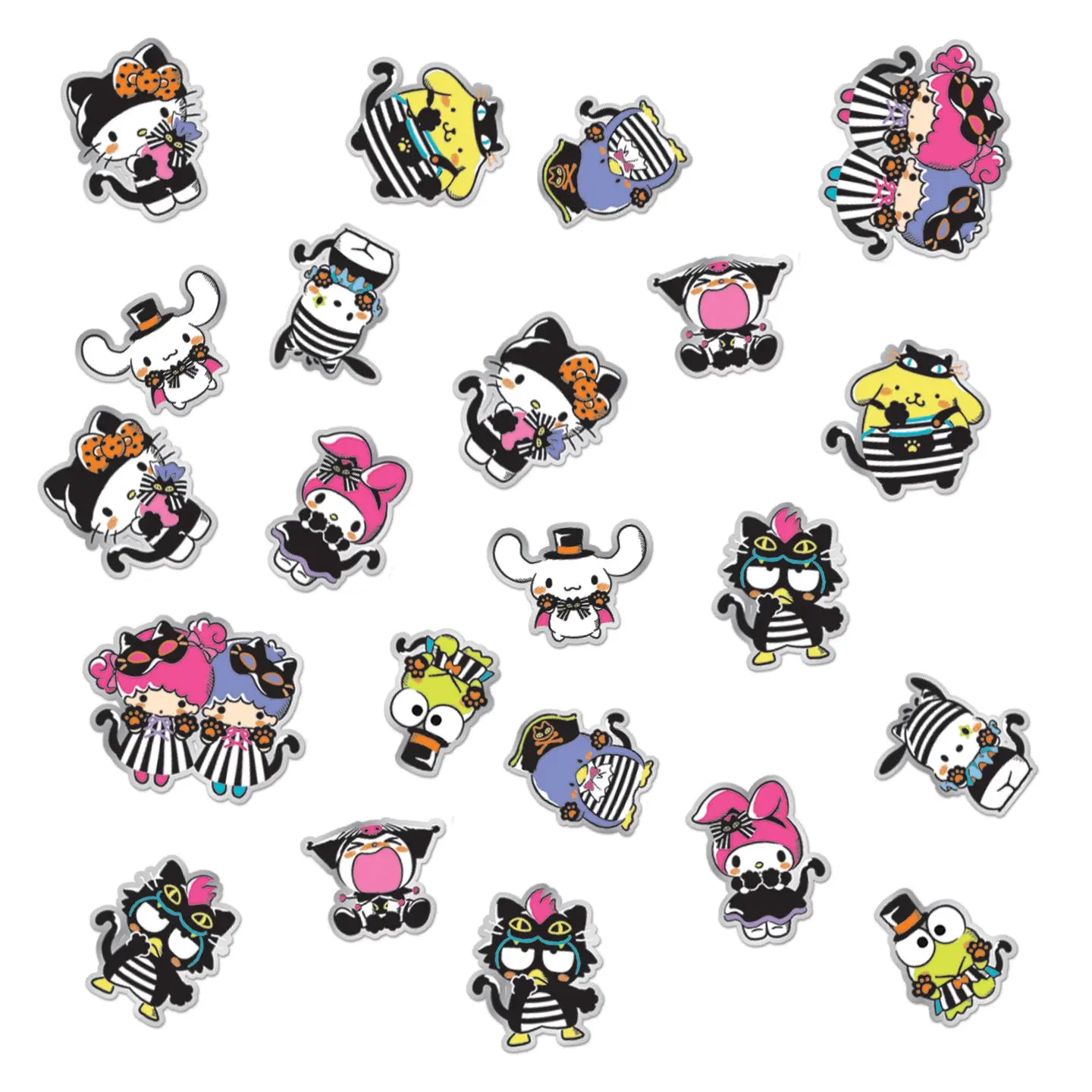 Hello Kitty and Friends Stripe A Pose Sticker Confetti