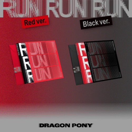 Two product boxes, one red and one black, with 'Red ver.' and 'Black ver.