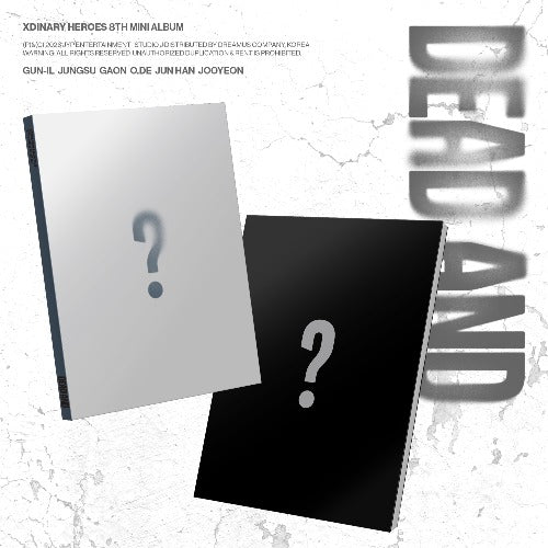 XDINARY HEROES K-pop album DEAD AND with white background