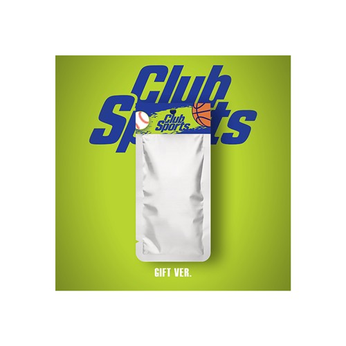 Product packaging with 'Club Sports' branding on a green background