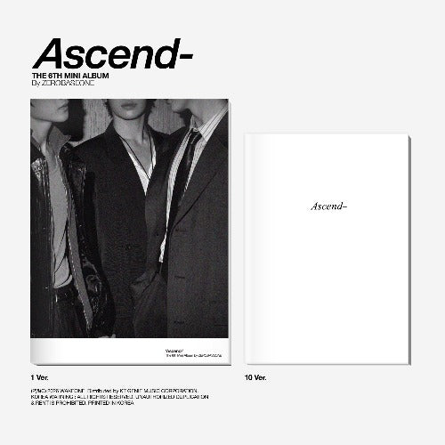 ZEROBASEONE 6th Mini Album [Ascend-] (Photobook Ver.) (1 Ver. & 10 Ver.) POB Sunglasses Ver.