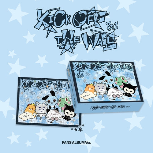 Picture of KickFlip – The 5th Mini album [KICK OFF THE WALL Pt.1] (FANS ALBUM Ver.)(Limited Edition) with blue background with white stars
