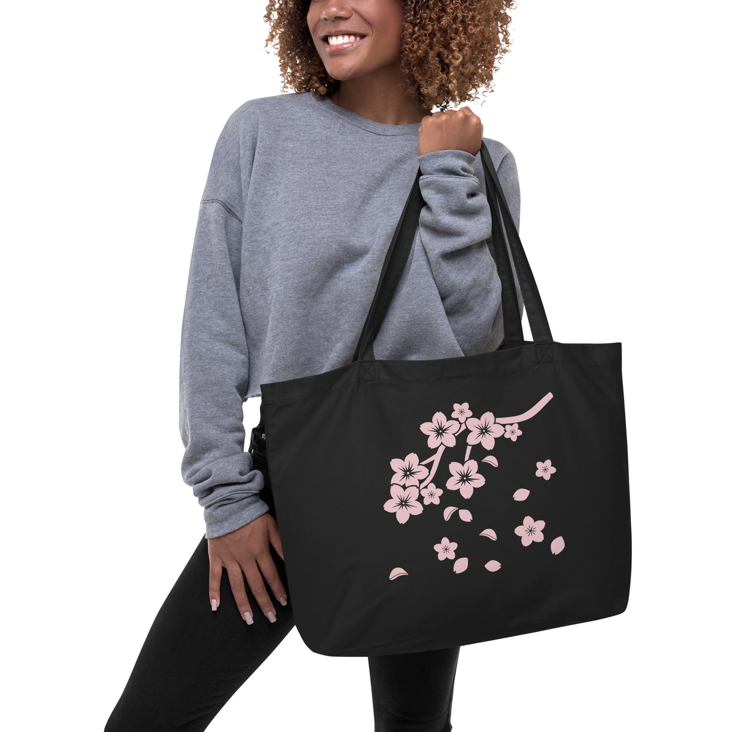 Sakura Large organic tote bag