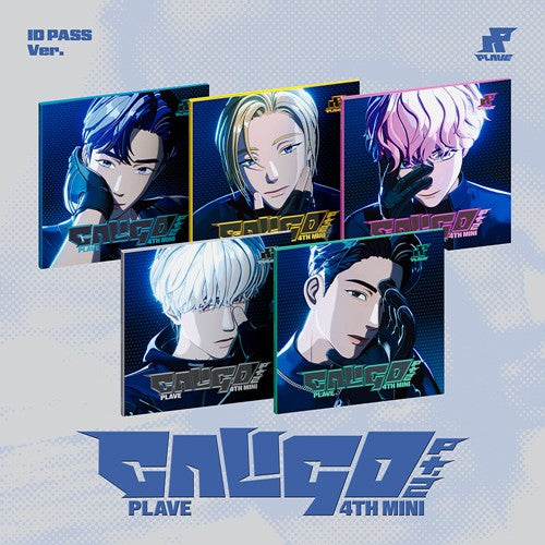 Five album covers with animated characters and 'GALGO' branding on a light blue background.